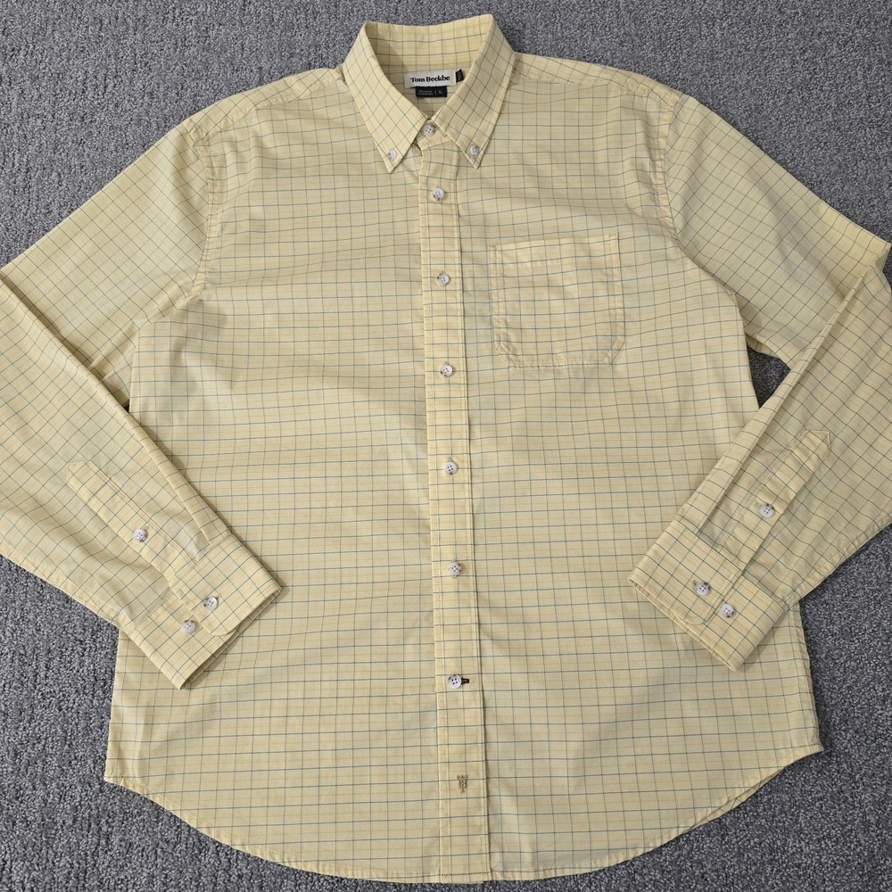Tommy Bahama Yellow Plaid Button-Down Shirt